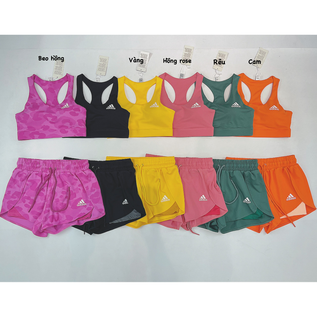 Set Ngắn Thể Thao Nữ Thun Polly 2 Lớp Adi Cực Sành Điệu