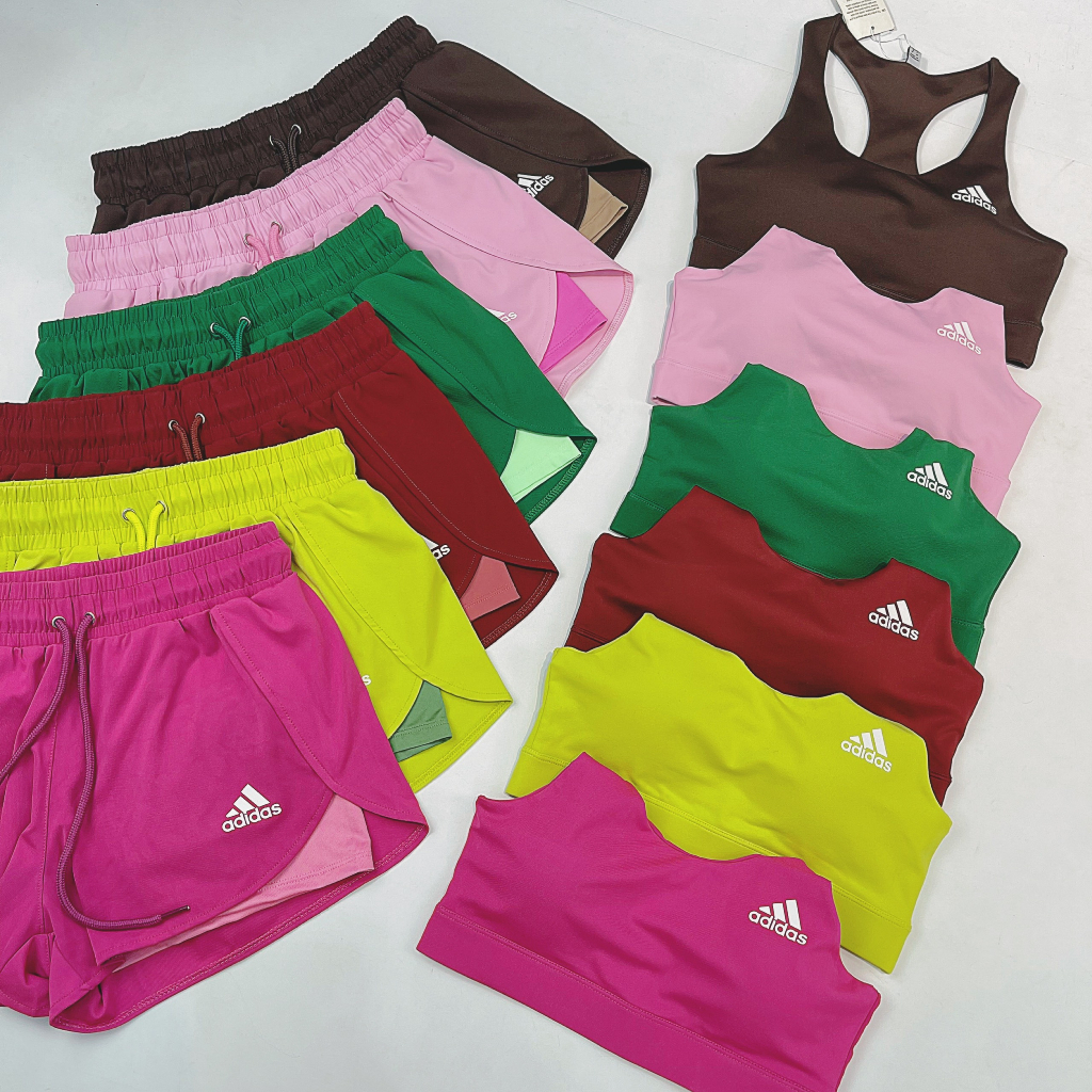 Set Ngắn Thể Thao Nữ Thun Polly 2 Lớp Adi Cực Sành Điệu