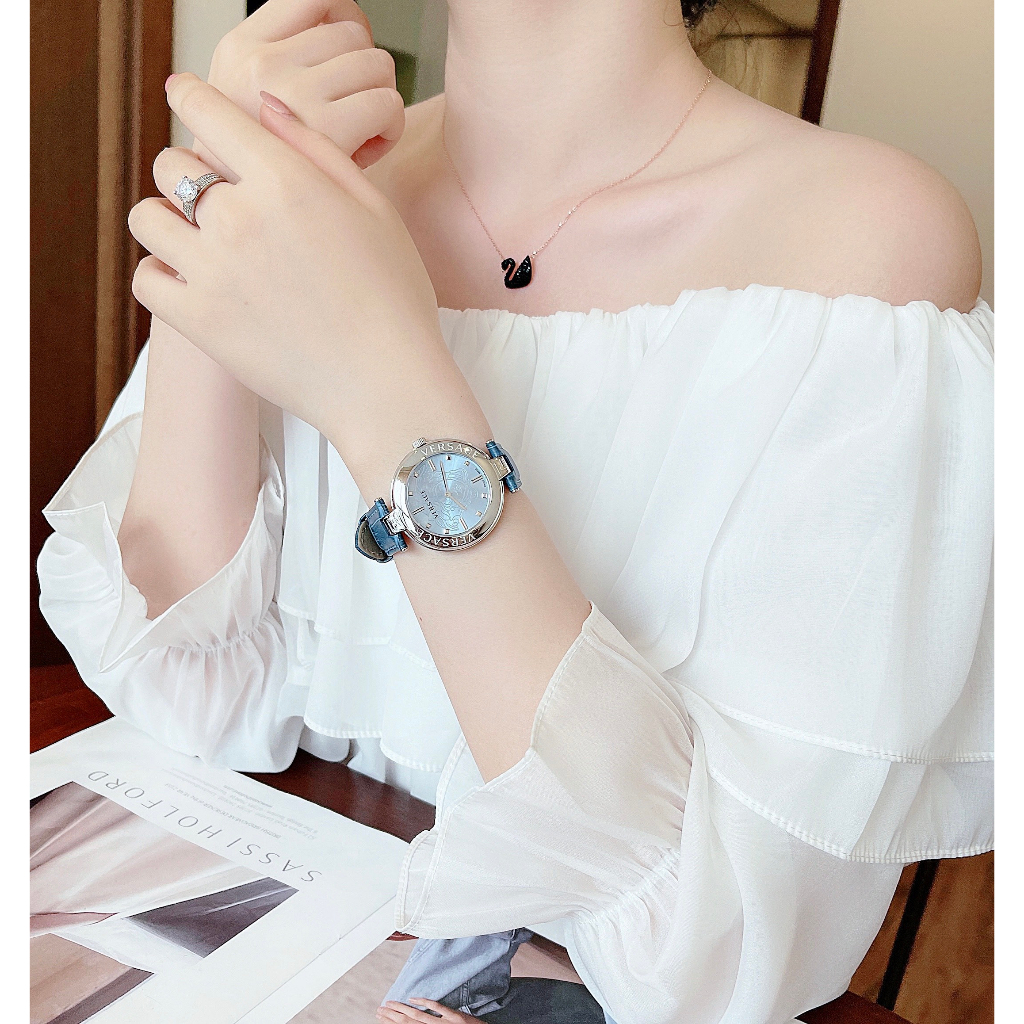 Đồng hồ nữ dây da Versace New Lady VE2J00121