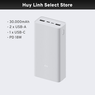 Pin sạc dự phòng dung lượng 30000mah tích hợp 2 usb a và 1 usb c 18w