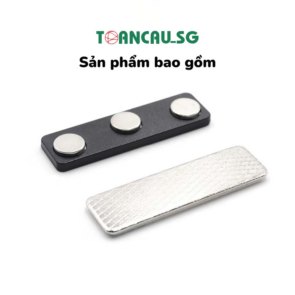 Nam châm bảng tên 3 nút siêu hít 45x13mm