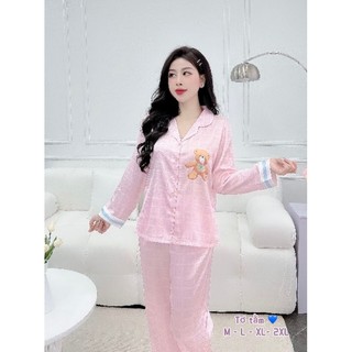 Bộ Pijama Tay Dài Nữ Lụa Cao Cấp🎀Hàng Có Size