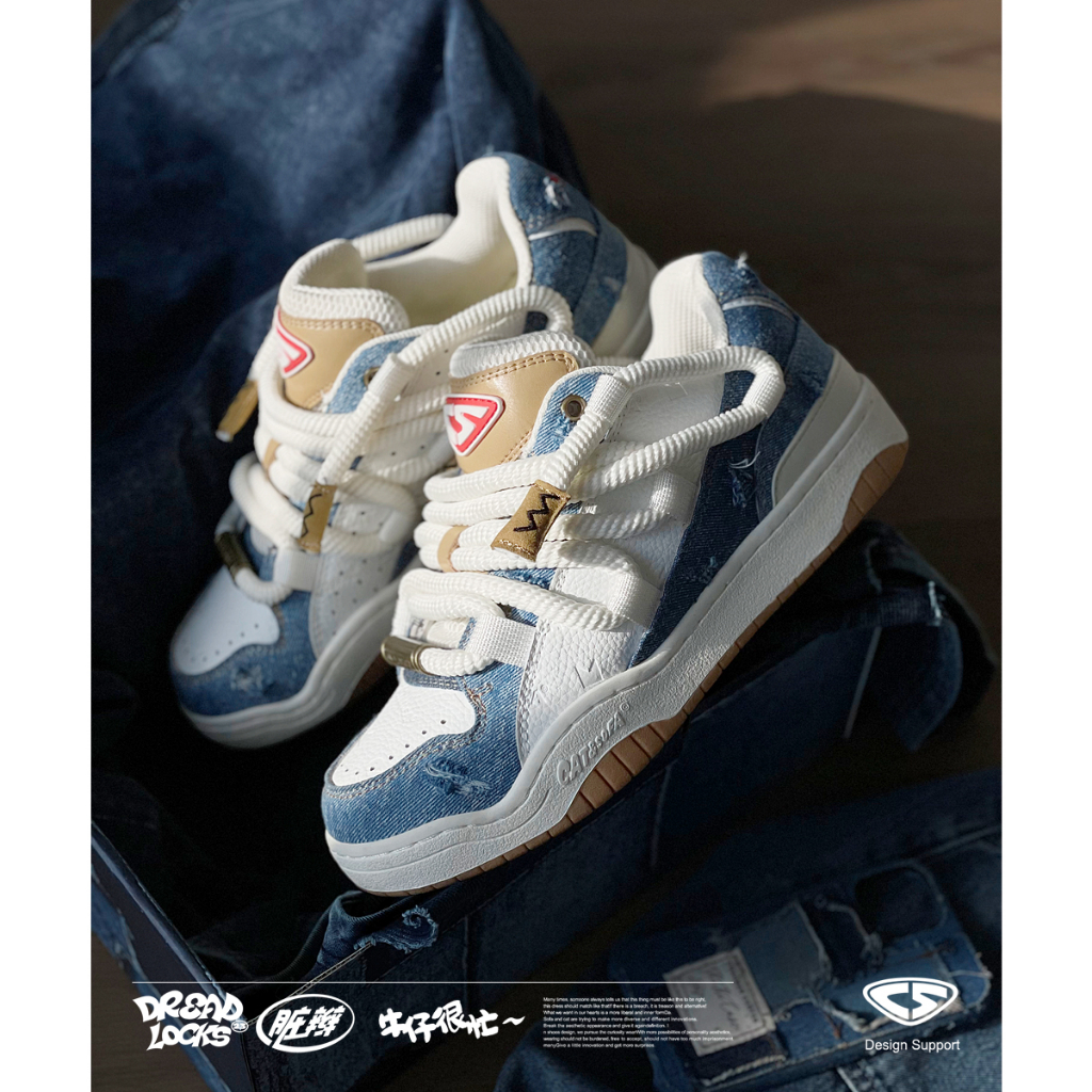 Giày Cat Sofa Chính Hãng 🔴SIMPLE SNEAKER🔴 Giày Bánh Mì Cat&sofa DREAD LOCKS Màu Denim  - AC303