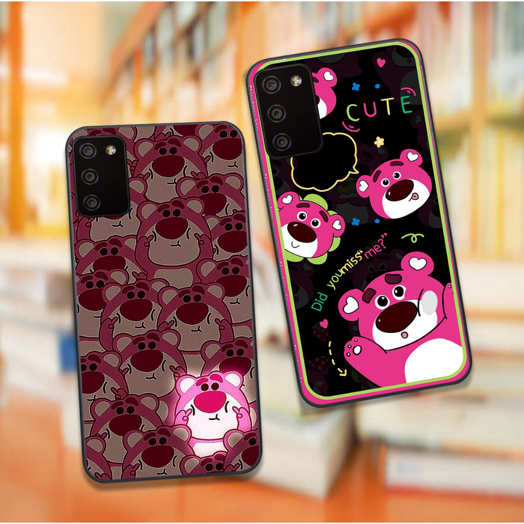 Ốp Samsung A03S / A03 / A03 Core / Samsung A02 / A02s in hình họa tiết gấu dâu , gấu lotso hồng đẹp cute hot trend