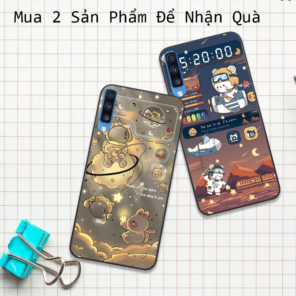 Ốp Samsung A50 / A50S / A30S / A70 in hình họa tiết phi hành gia chibi 3d đẹp hot trend