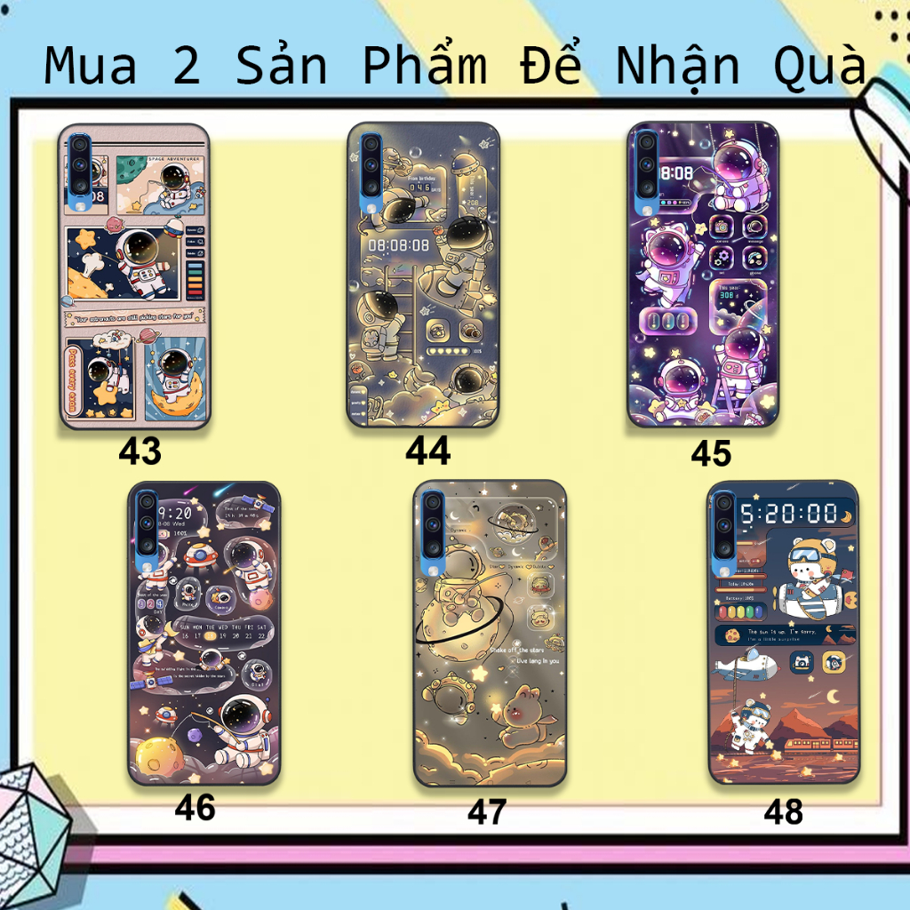 Ốp Samsung A50 / A50S / A30S / A70 in hình họa tiết phi hành gia chibi 3d đẹp hot trend