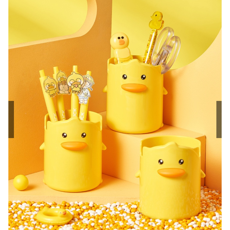 ✏️ Ống Cắm Bút, Lọ Đựng Bút Viết Vịt Vàng Đa Năng Kiêm Giá Đỡ Điện Thoại siêu cute hot trend