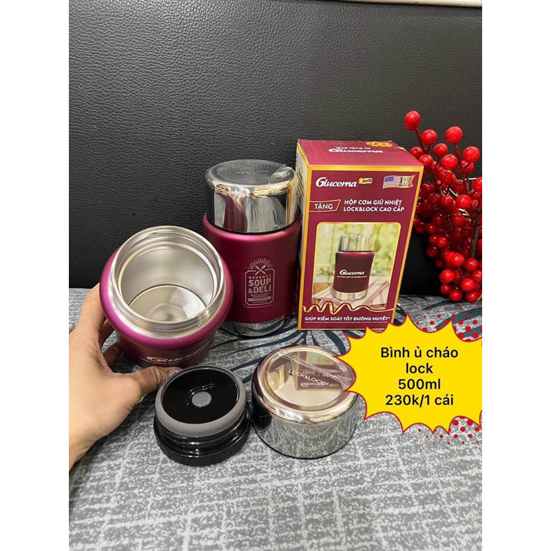 Bình ủ cháo lock& lock 500ml quà tặng của glucerna