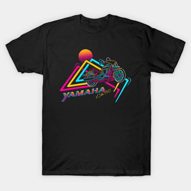 Áo thun xe máy Yamaha thập niên 80 80s Neon Yamaha Motorcycle T-Shirt