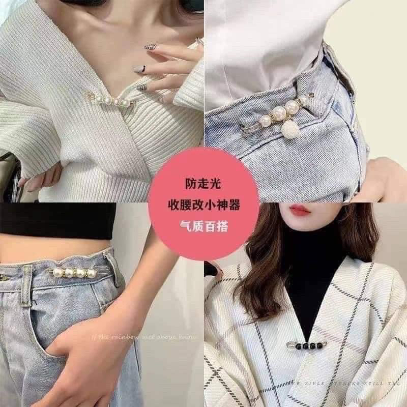 Set 13 Khuy Gim Cài Quần Áo Thu Hẹp Eo,Trang Trí Tạo Kiểu Nhiều Mẫu