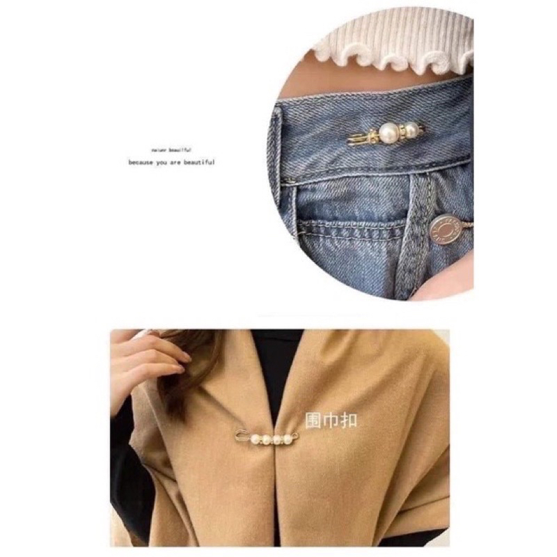 Set 13 Khuy Gim Cài Quần Áo Thu Hẹp Eo,Trang Trí Tạo Kiểu Nhiều Mẫu