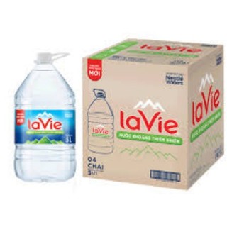 Thùng 4 bình nước khoáng Lavie 5 lít ( Hoả Tốc )