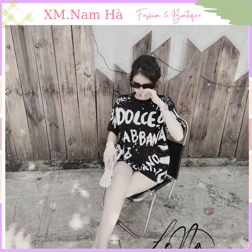 Áo phông nữ nam loang DOCE full hoạ tiết,áo thun loang unisex chất dày đẹp mềm mát kèm ảnh thật