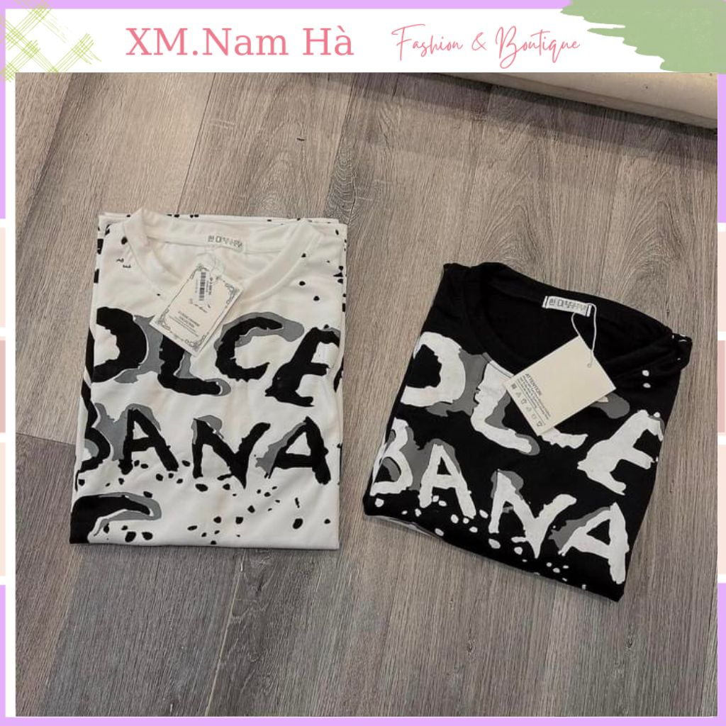 Áo phông nữ nam loang DOCE full hoạ tiết,áo thun loang unisex chất dày đẹp mềm mát kèm ảnh thật