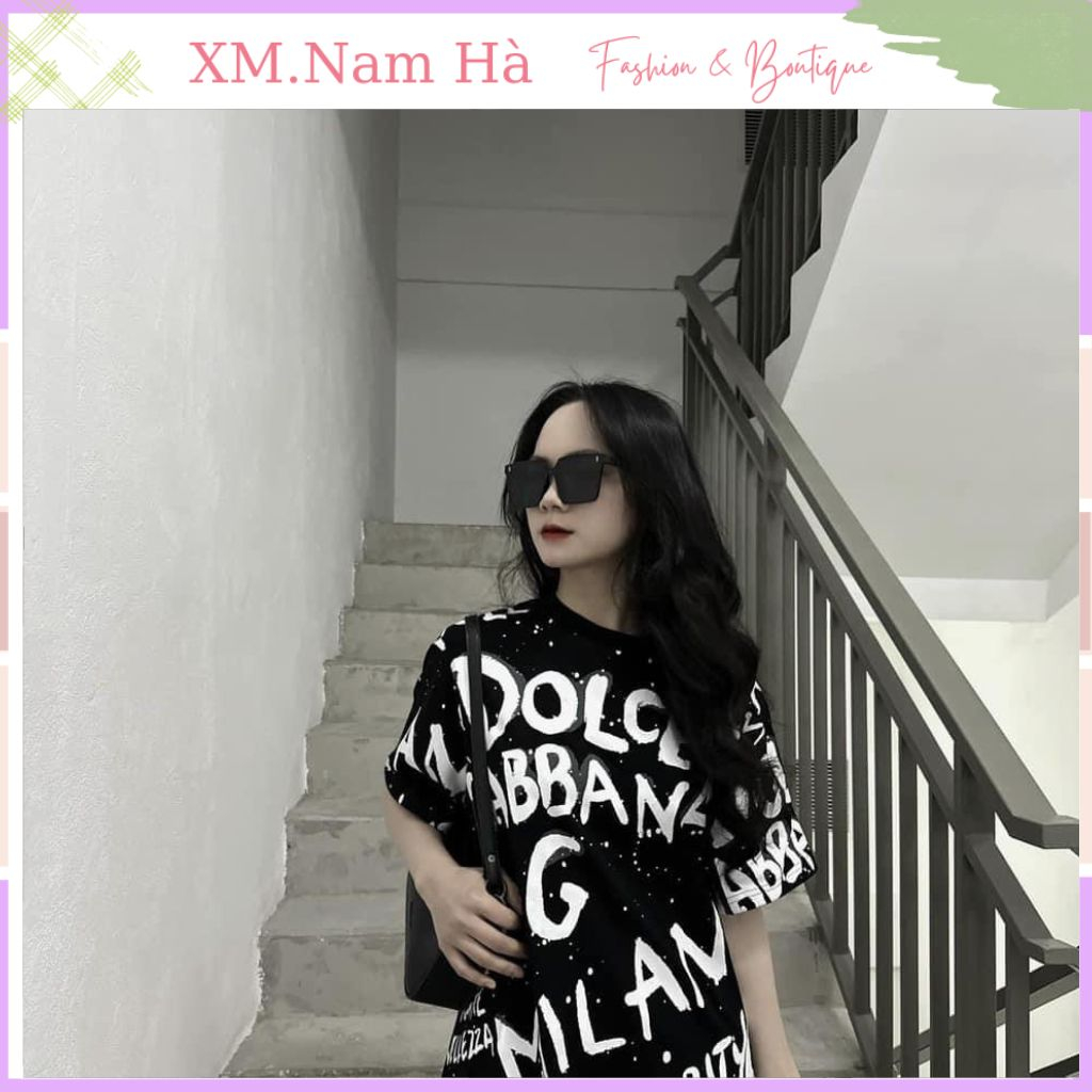 Áo phông nữ nam loang DOCE full hoạ tiết,áo thun loang unisex chất dày đẹp mềm mát kèm ảnh thật