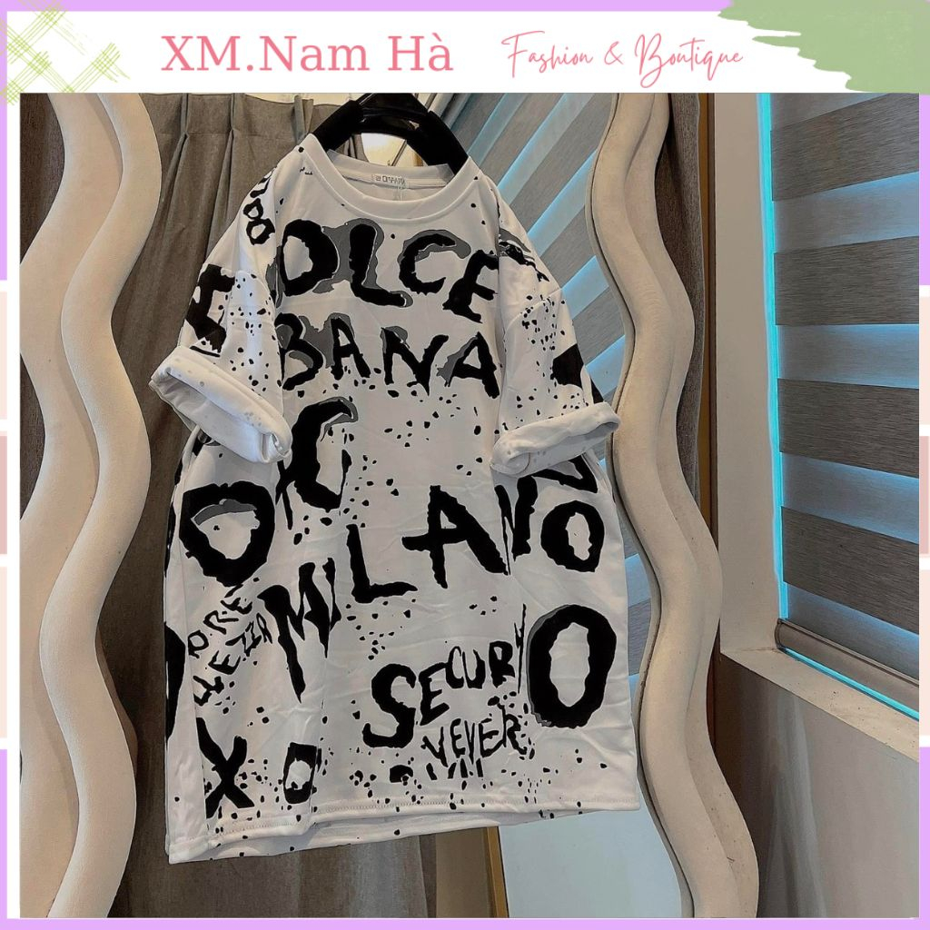Áo phông nữ nam loang DOCE full hoạ tiết,áo thun loang unisex chất dày đẹp mềm mát kèm ảnh thật