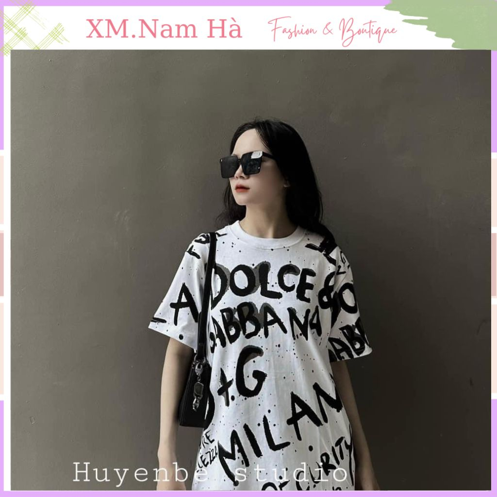 Áo phông nữ nam loang DOCE full hoạ tiết,áo thun loang unisex chất dày đẹp mềm mát kèm ảnh thật