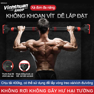 Xà đơn treo tường xà đơn gắn cửa  Nhiều cỡ có 60-160cm Chịu tải trọng siêu mạnh mẽ, không cần phải lắp đặt , tập tại nhà