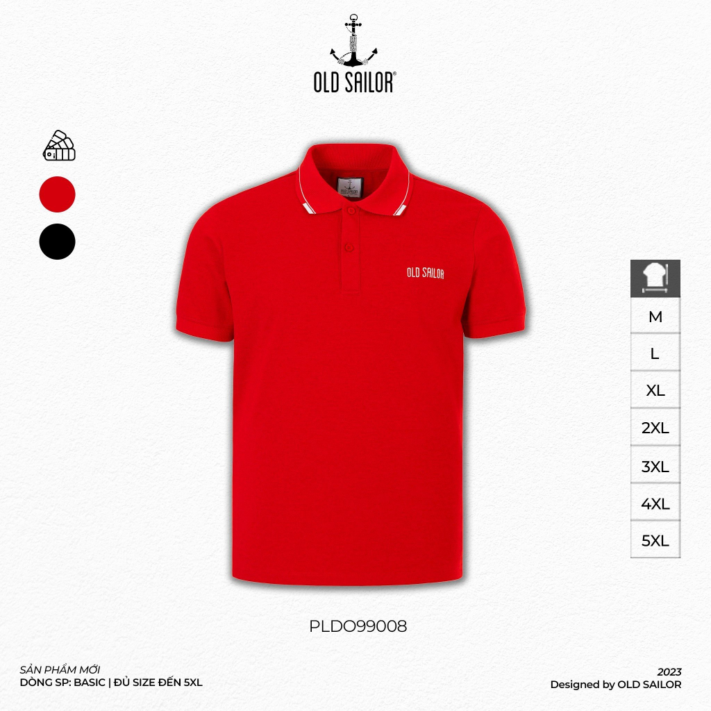 Áo polo nam phối viền cổ Old Sailor - O.S.L BIRKIN POLO - 99008 - Big size upto 5XL