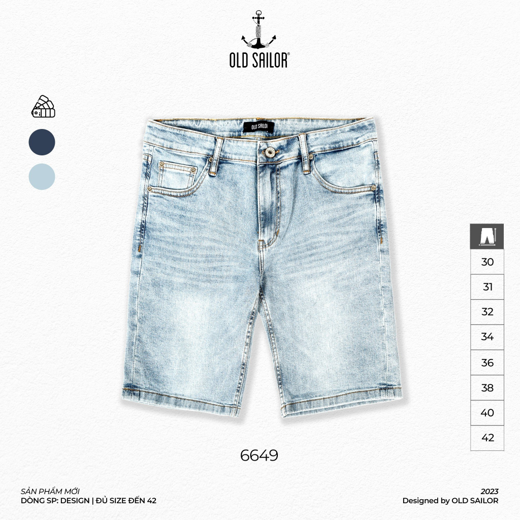 Quần lửng nam Old Sailor - OSL DENIM SHORT - Big size upto 42