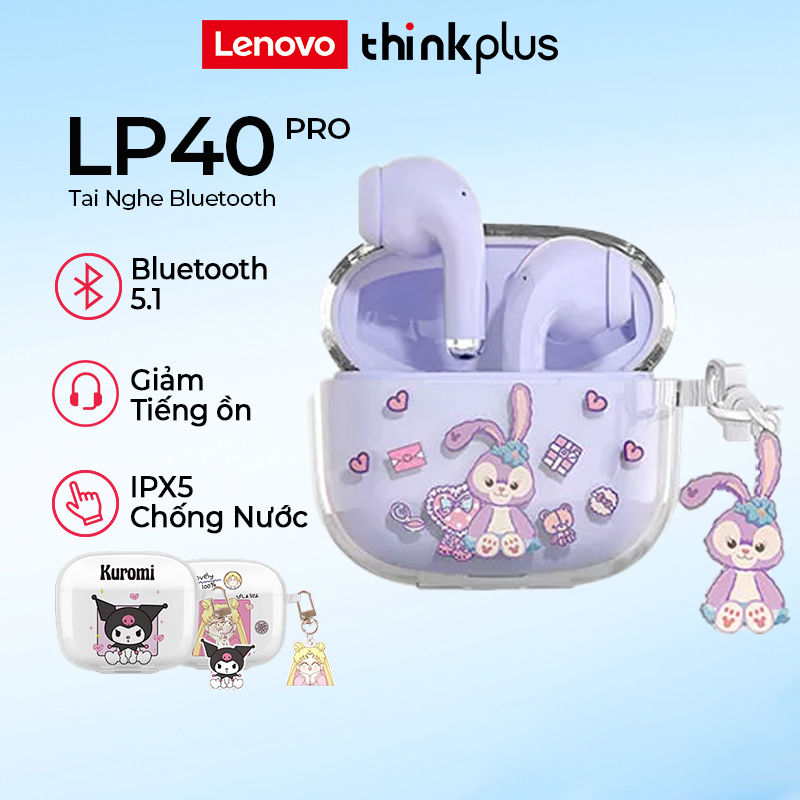 Tai nghe không dây Bluetooth LENOVO LP40 Pro TWS tích hợp micro