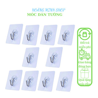 Combo 10 móc dán tường siêu dính - chịu lực tốt