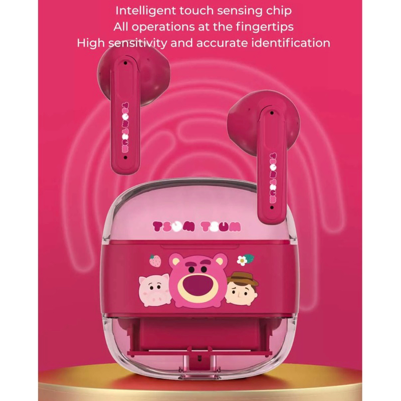 Tai Nghe Bluetooth Tsum Lotso Hồng A11 x Disney Chính Hãng