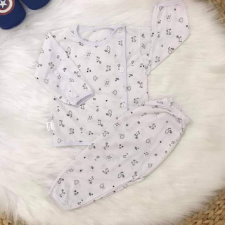 Set 5 Bộ quần áo sơ sinh Jou hoa cho bé 3 đến 7kg