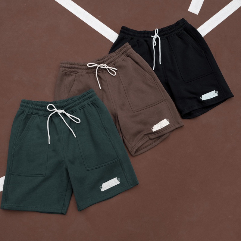 Quần short nam CANDLES HIDDEN SWEAT SHORT chất liệu nỉ form oversized