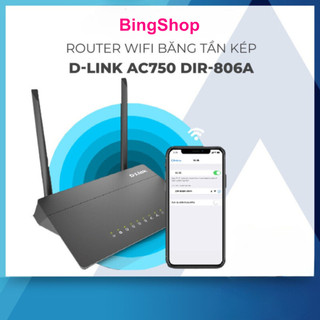 D-Link Bộ Phát Wi-Fi Băng Tần Kép AC750 750Mbps DIR-806A (Đen) - Bảo Hành 24 Tháng