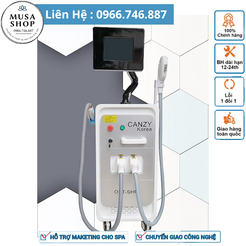 Máy Laser Canzy Korea  - Máy 2in1 Triệt lông & Laser Canzy Korea