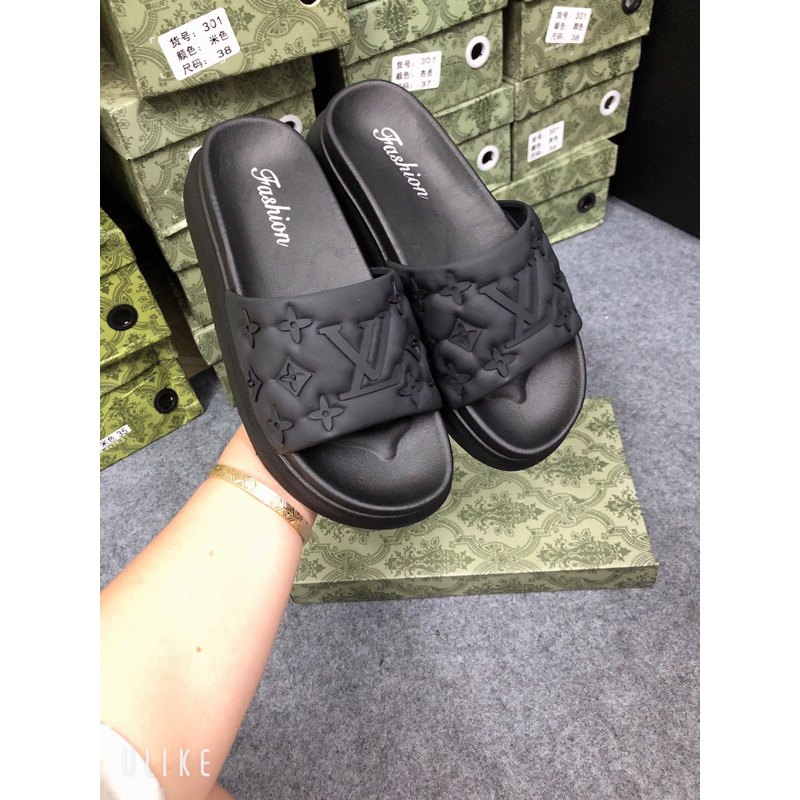 Dép L.V nhựa đúc dẻo đế 5p hàng QC loại 1 siêu nhẹ êm