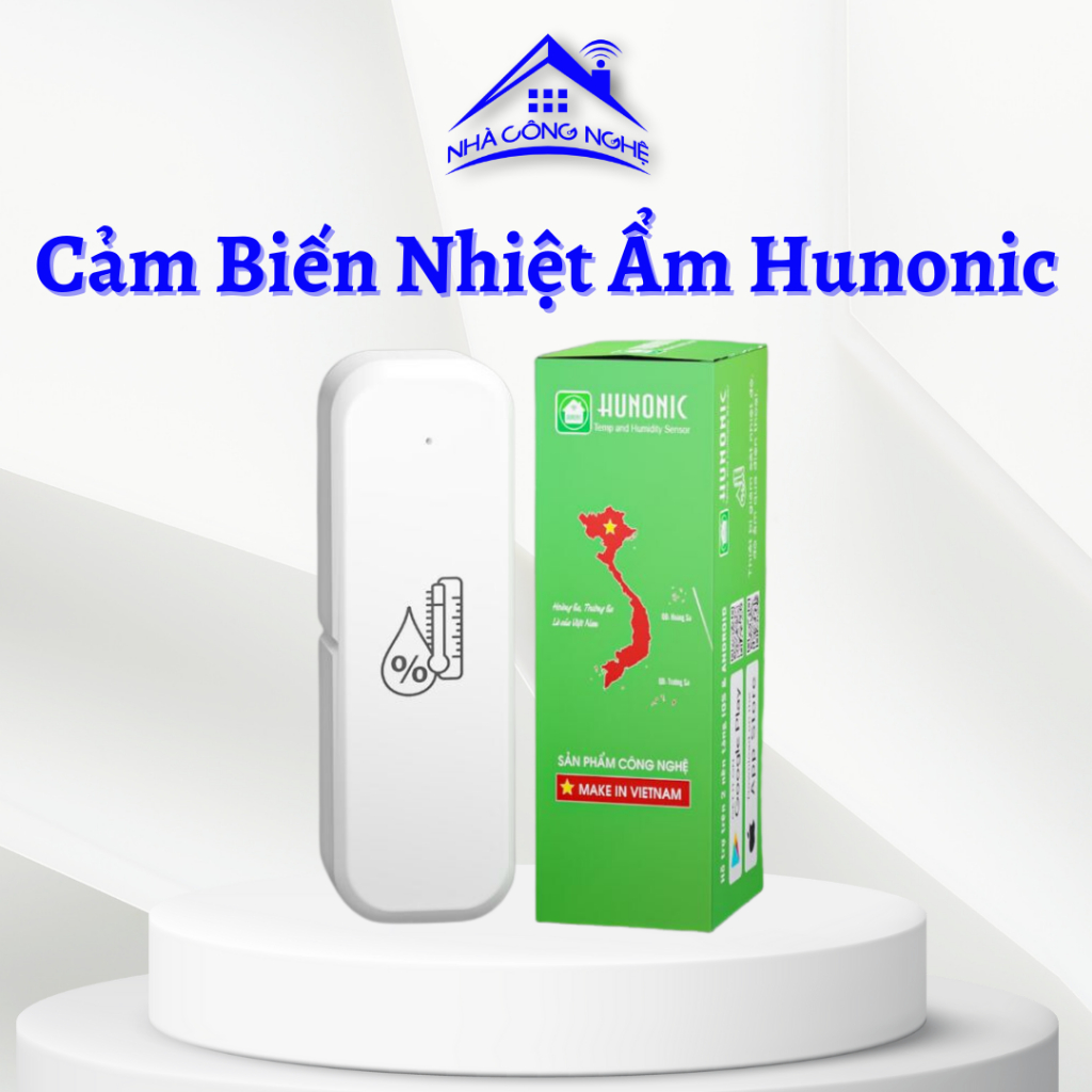 Cảm Biến Nhiệt Ẩm Hunonic - Kết Nối Bluetooth, Kiểm Soát Môi Trường, Tích Hợp Ngữ Cảnh Thông MInh