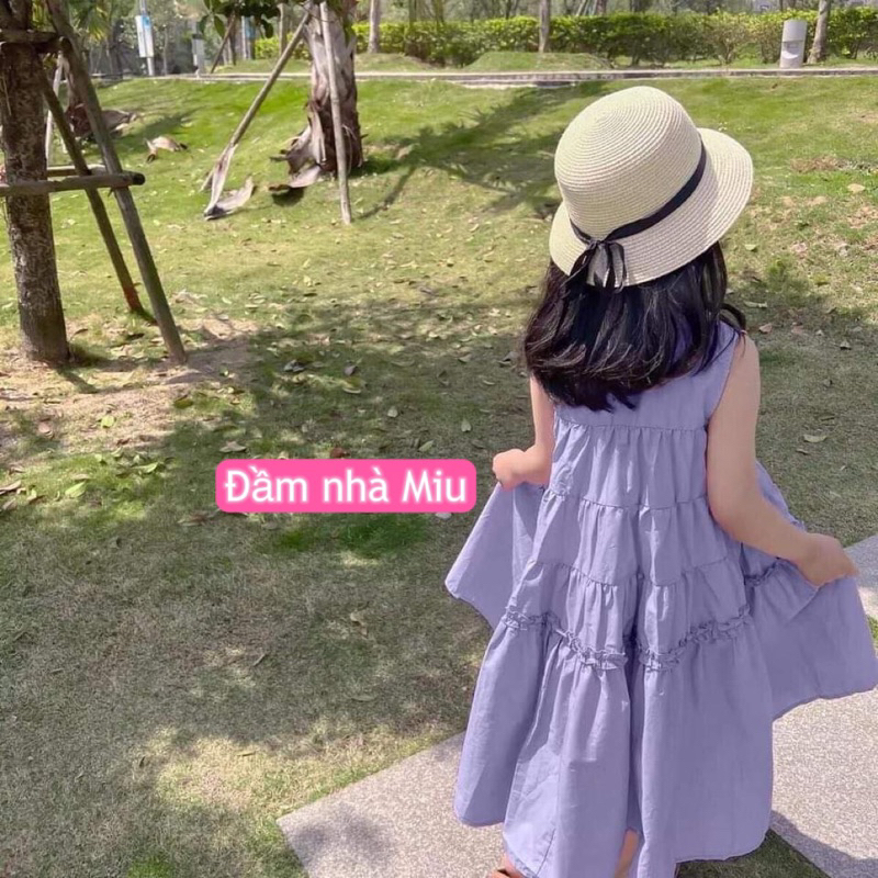 Đầm tím sát nách cho bé gái 11-37kg