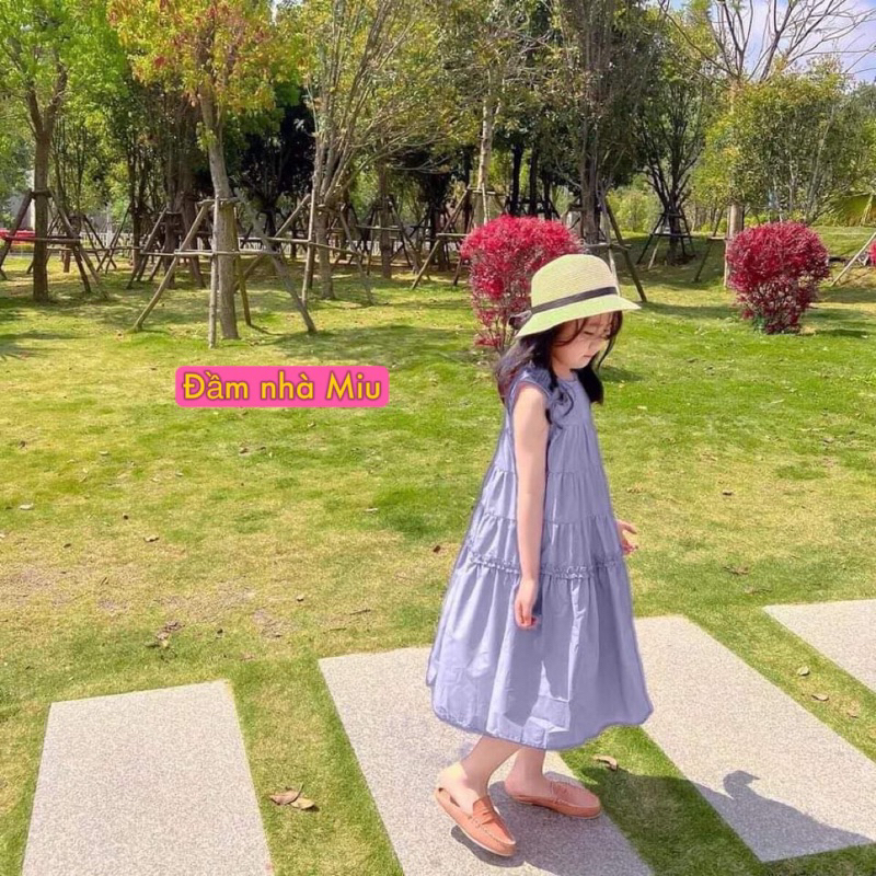 Đầm tím sát nách cho bé gái 11-37kg