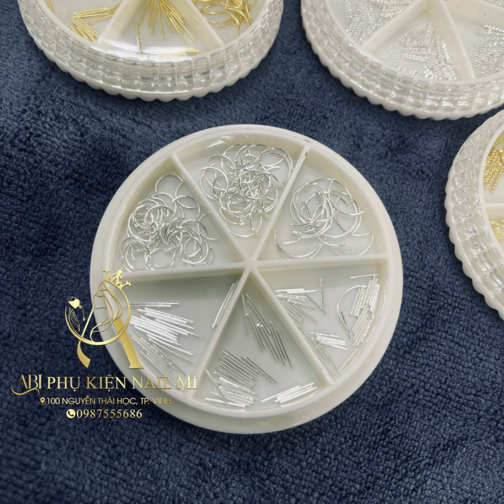 Set phụ kiện kim loại trang trí nail