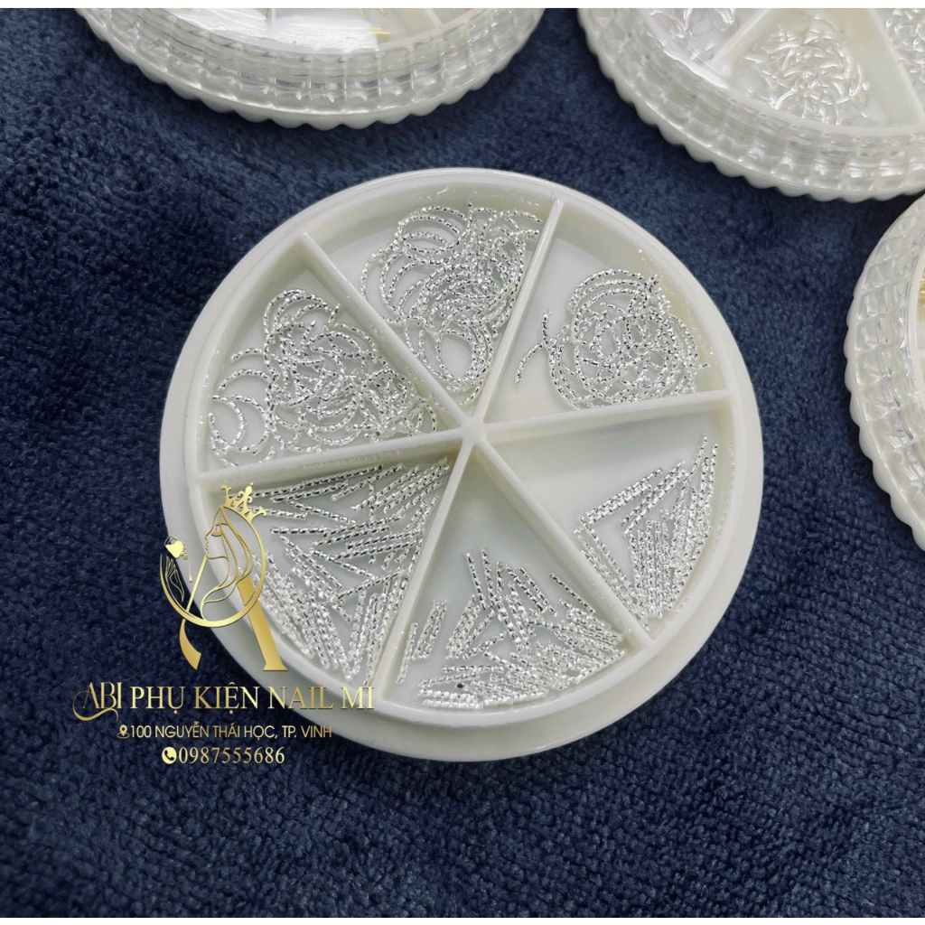 Set phụ kiện kim loại trang trí nail