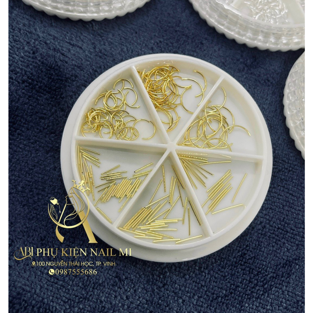 Set phụ kiện kim loại trang trí nail