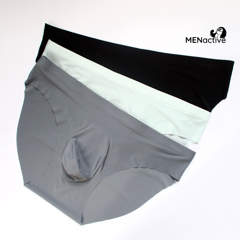 Quần lót nam tam giác Menactive, quần sịp nam Briefs lụa băng ép nhiệt mềm mại QT01