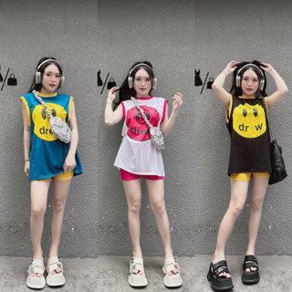 Set thun mặt cười áo sát nách quần đùi ôm