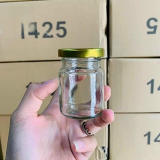 Hũ thuỷ tinh 70ml tròn, nắp thiếc đựng yến chưng
