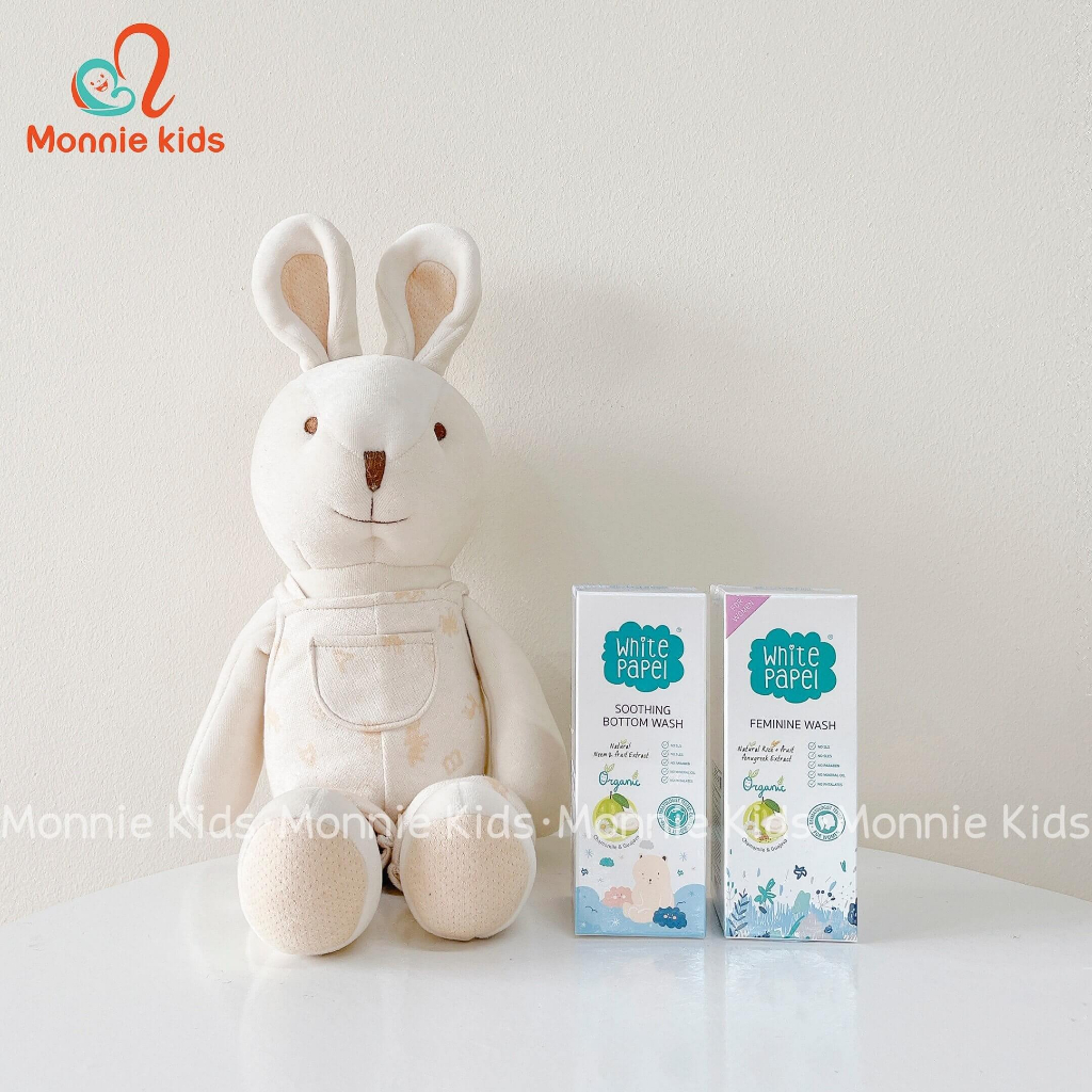 Dung dịch vệ sinh cho bé White Papel 120ml, dung dịch vệ sinh hữu cơ an toàn cho trẻ em