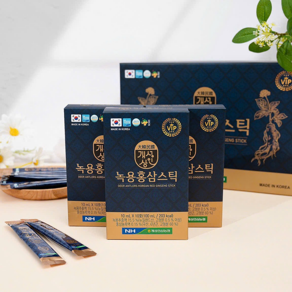 Tinh chất hồng Sâm Nhung Hươu Hộp stick 30Gói x 10ml