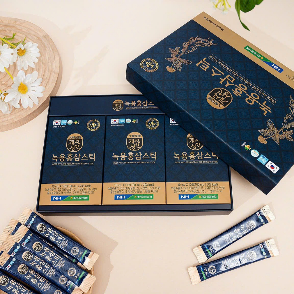 Tinh chất hồng Sâm Nhung Hươu Hộp stick 30Gói x 10ml