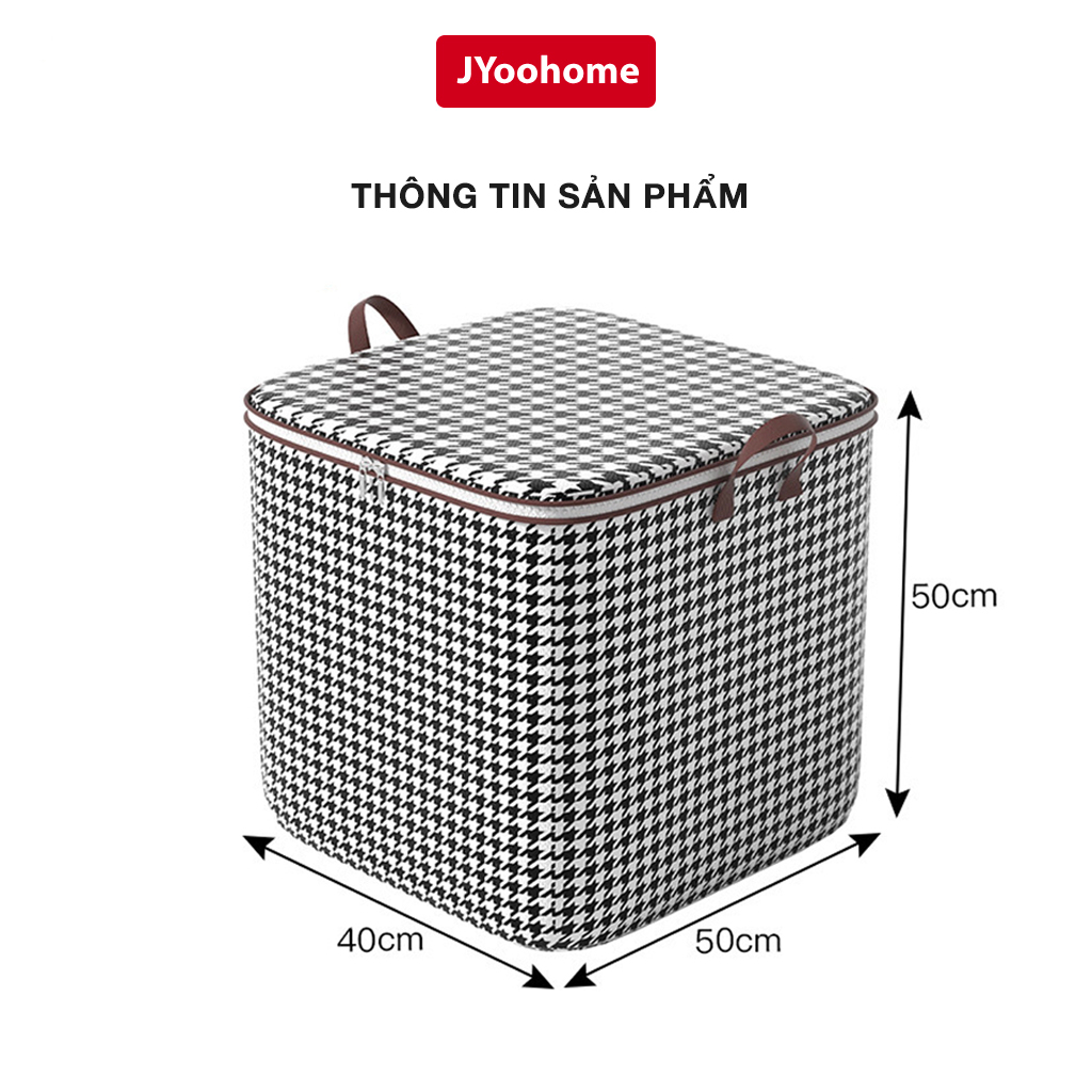 Giỏ vải đựng quần áo chăn màn cỡ lớn 100L JYoohome Túi vải đựng quần áo tiện ích chống thấm nước, chống ẩm mốc đồ