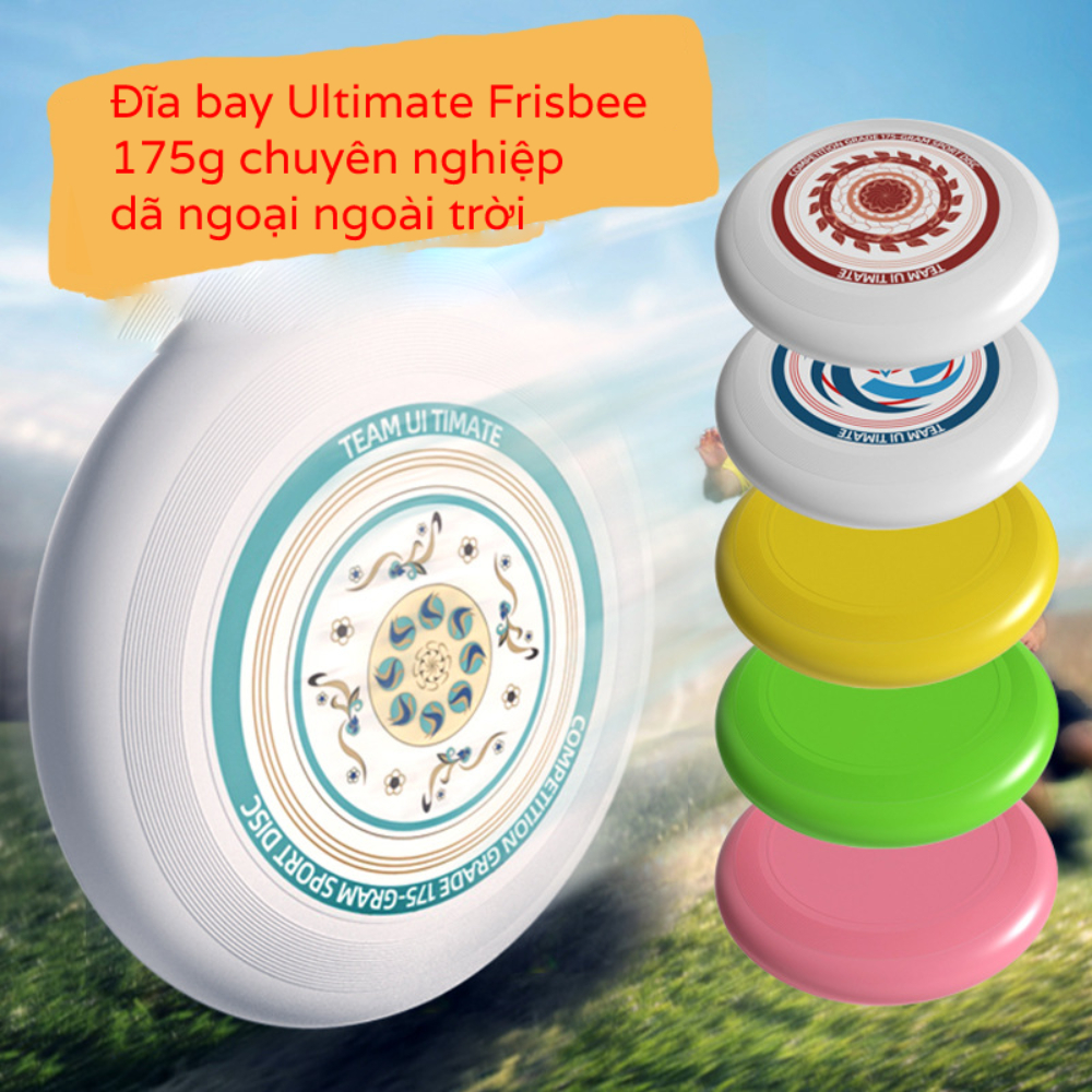ĐĨA NÉM FRISBEE Chuẩn Thi Đấu Chất Lượng Mỹ 27.5cm 175g Phù Hợp Trẻ Em Trên 10t Và Người Lớn