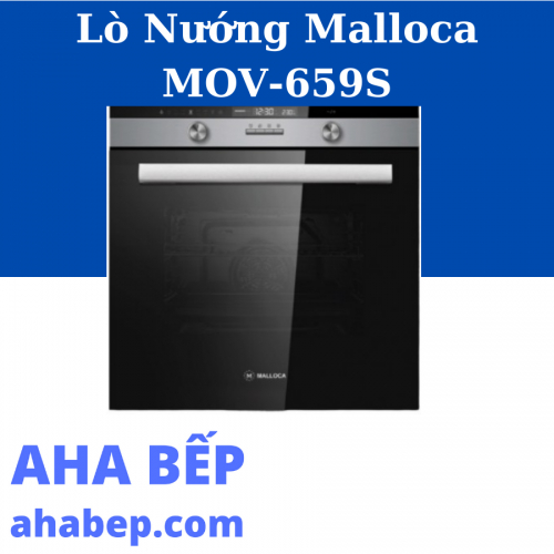 Lò nướng âm tủ Malloca MOV-659S, 70L, Inox - Kính, 220V/50Hz, 3000W, Điều khiển điện tử, Cửa kính 3 lớp