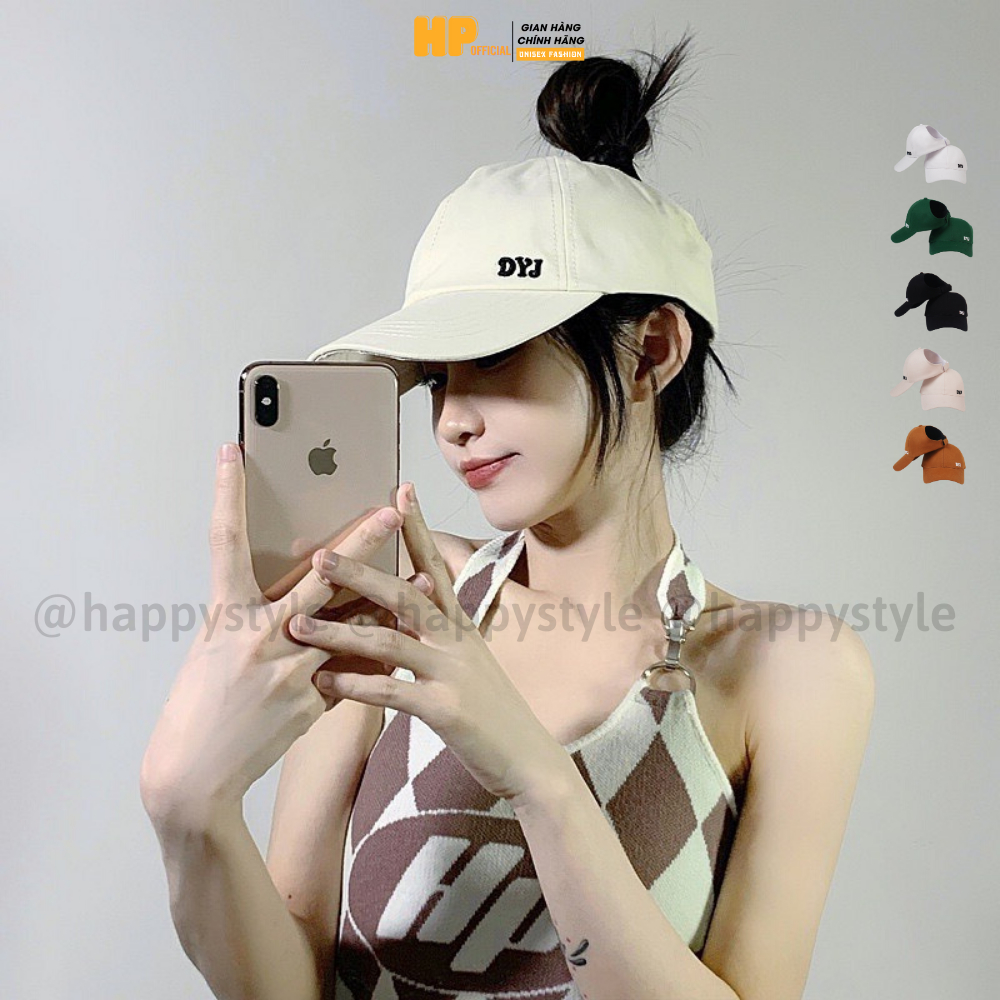 Mũ lưỡi trai Nón kết thêu chữ LA Memorie Tmi DYJ, Chữ C, Chữ H form unisex nam nữ N01 Happy Style