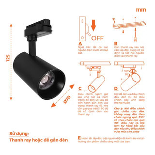 Đèn Track Light LED T2 Eira Nanoco