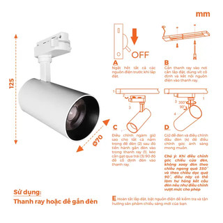 Đèn Track Light LED T2 Eira Nanoco